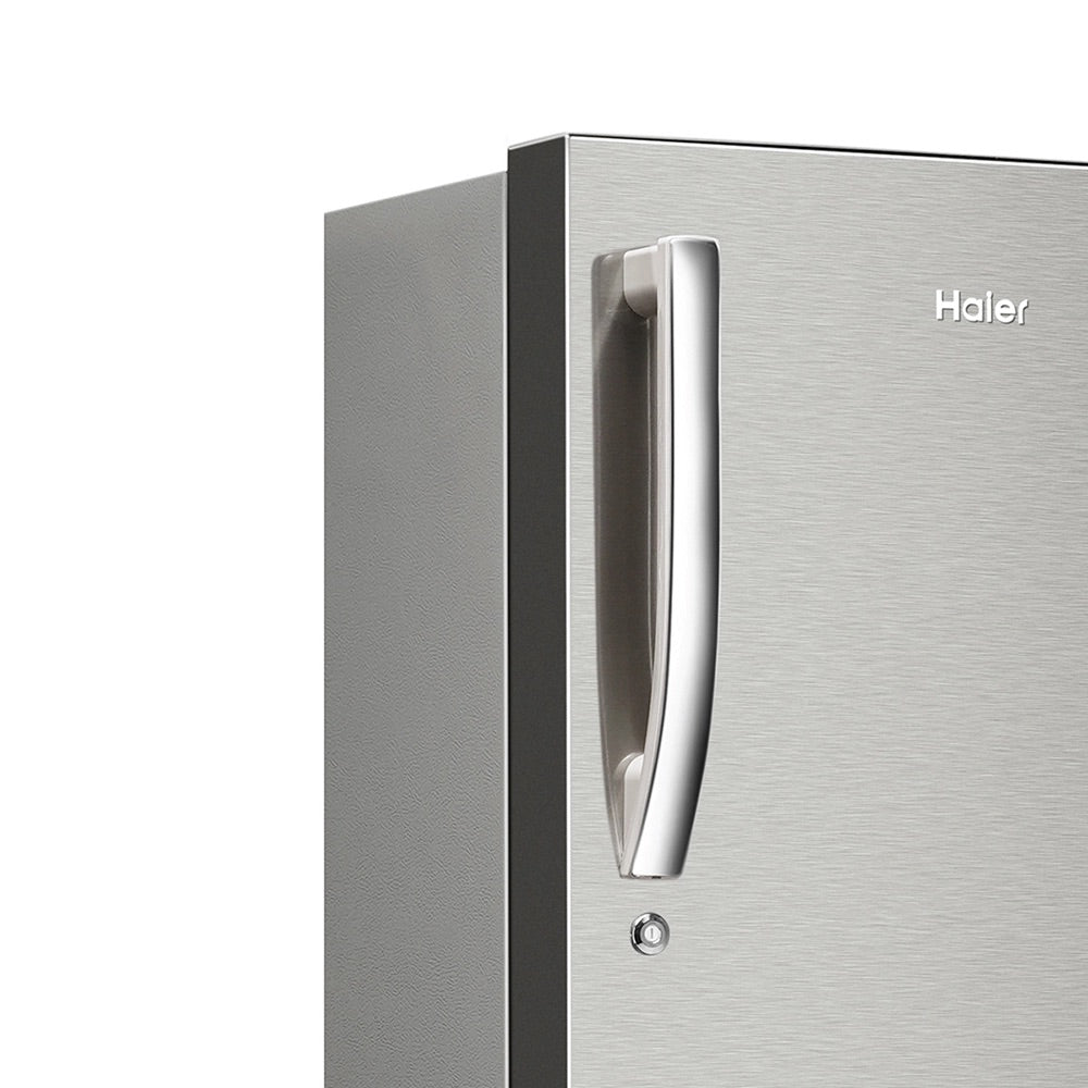 Haier 190L 2 Star Single Door Refrigerator (Nickel Steel, HRD-2102BNS-P-190L)