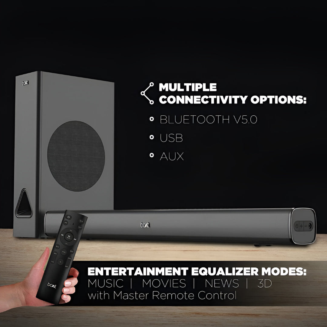 boAt Aavante Bar 1280, 2.1CH, 80W, 5.25" Wired Subwoofer