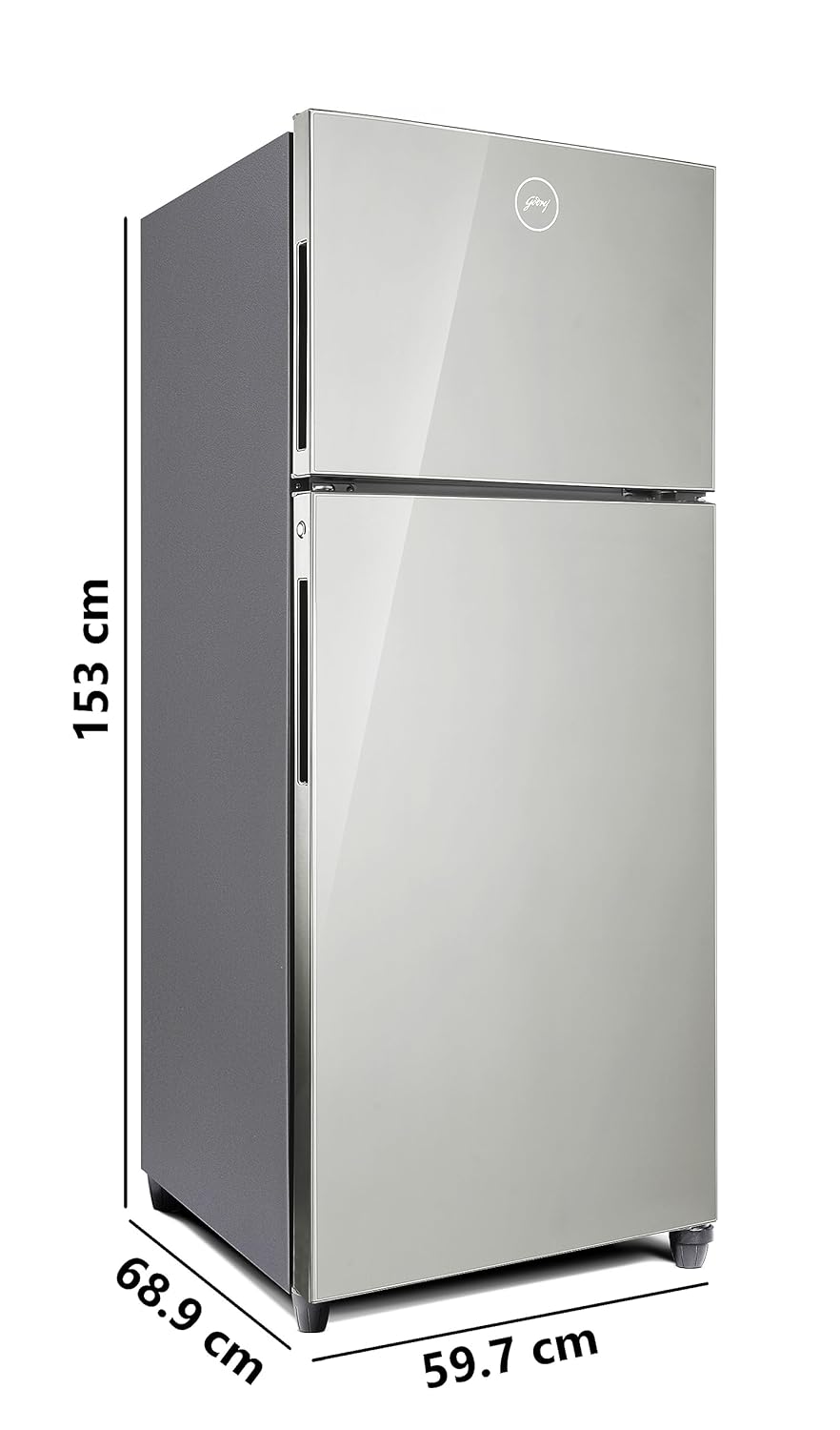 Godrej 233L 2 Star Double Door Refrigerator (Steel Glow, ALPHA 270B RI ST GL)