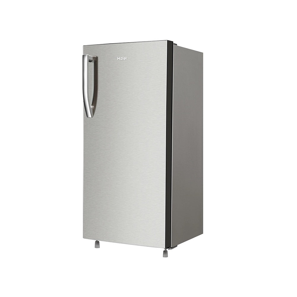 Haier 190L 2 Star Single Door Refrigerator (Nickel Steel, HRD-2102BNS-P-190L)