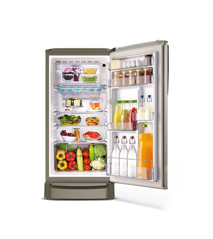 Godrej 180L 2 Star Double Door Refrigerator (Steel Glow, RIOPLS 205B TDF ST GL)