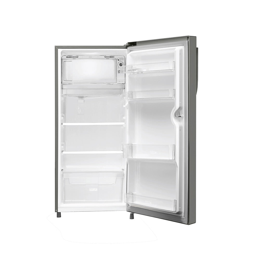 Haier 190L 2 Star Single Door Refrigerator (Nickel Steel, HRD-2102BNS-P-190L)