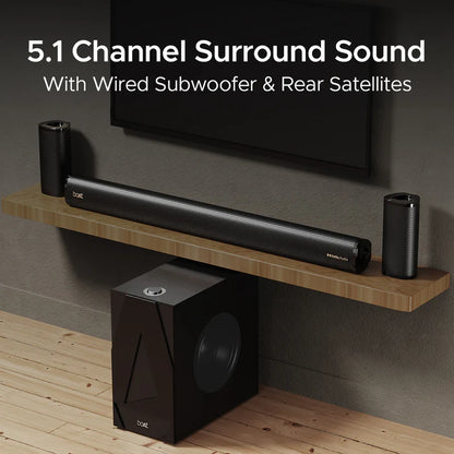 boAt Aavante Bar 3100D, 5.1CH, 260W, 6.5" Wired Subwoofer & Dual Wired Satellites