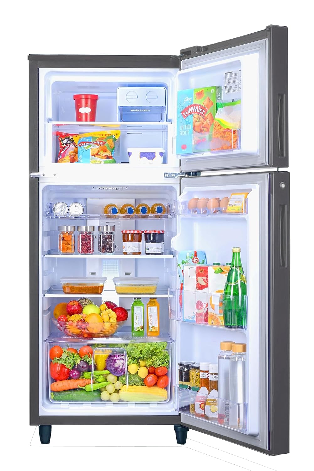 Godrej 233L 2 Star Double Door Refrigerator (Steel Glow, ALPHA 270B RI ST GL)