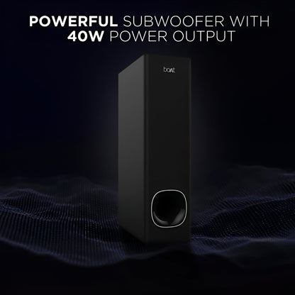 boAt Aavante 1200, 2.1CH, 80W, 5.25" Wired Subwoofer, High Fidelity Stereo Sound