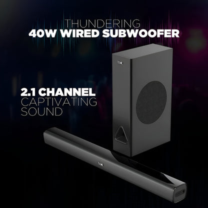 boAt Aavante Bar 1280, 2.1CH, 80W, 5.25" Wired Subwoofer