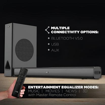 boAt Aavante Bar 1280, 2.1CH, 80W, 5.25" Wired Subwoofer